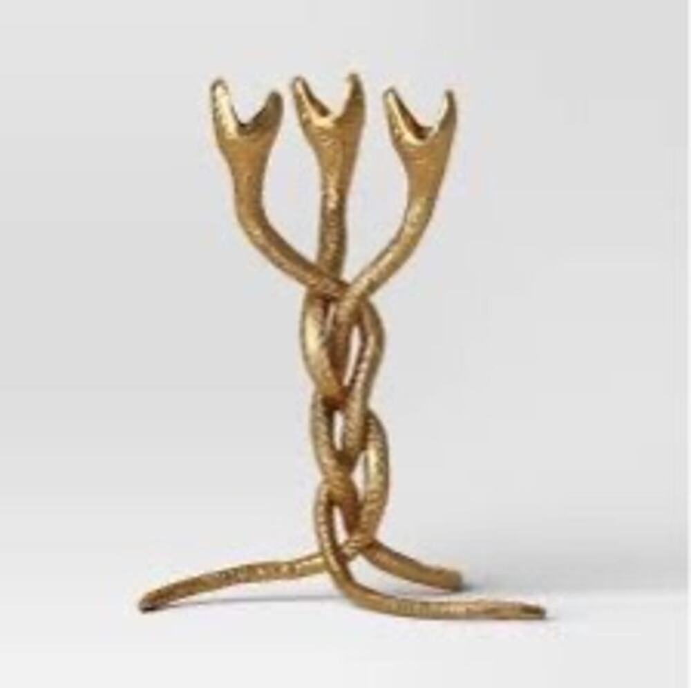 Triple Snake Candelabra
